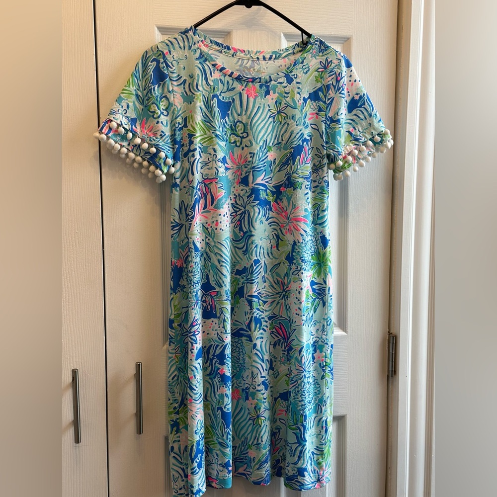 Lily Pulitzer Pom Pom Short Sleeve Dress